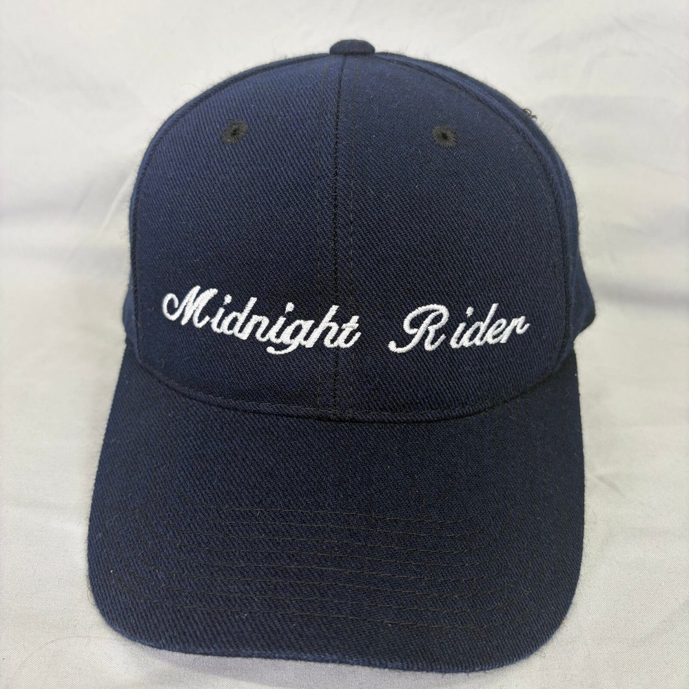 OC Midnight Rider Baseball Hat Mens OSFM Navy Blue Snapback Cap